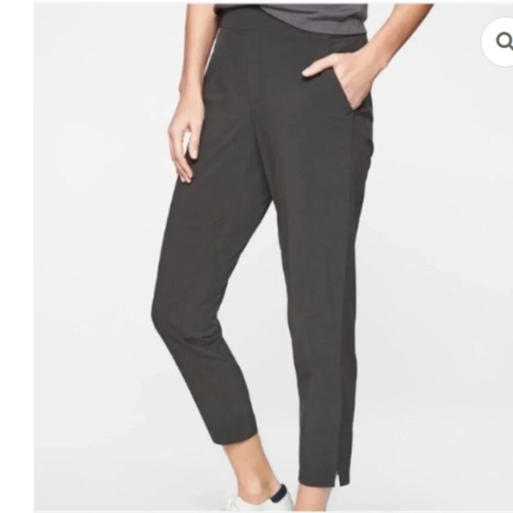 ATHLETA Brooklyn Mid Rise Ankle Pant Gray/Green Size 6